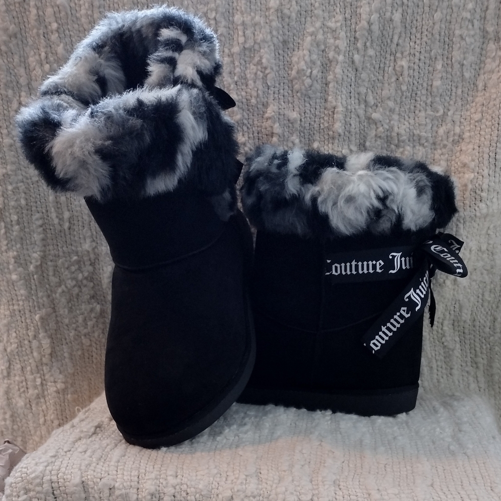Juicy Couture faux fur boots